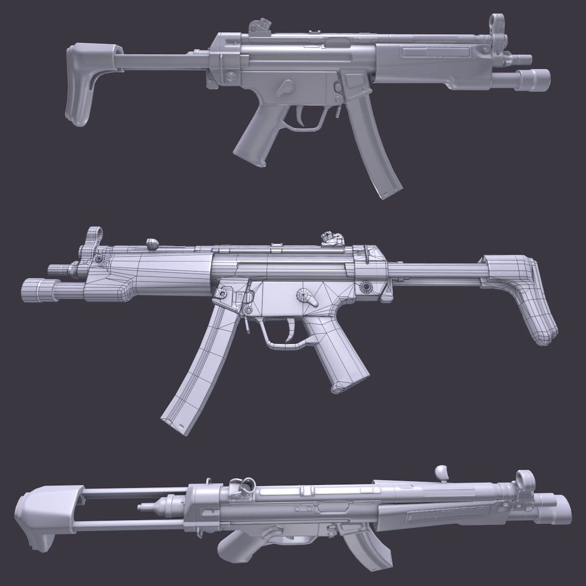 H K Mp5 3d Models - free 3d roblox gun models