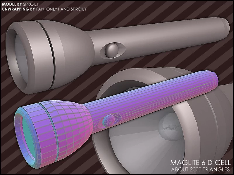 Maglite 6 D Cell 3d Models