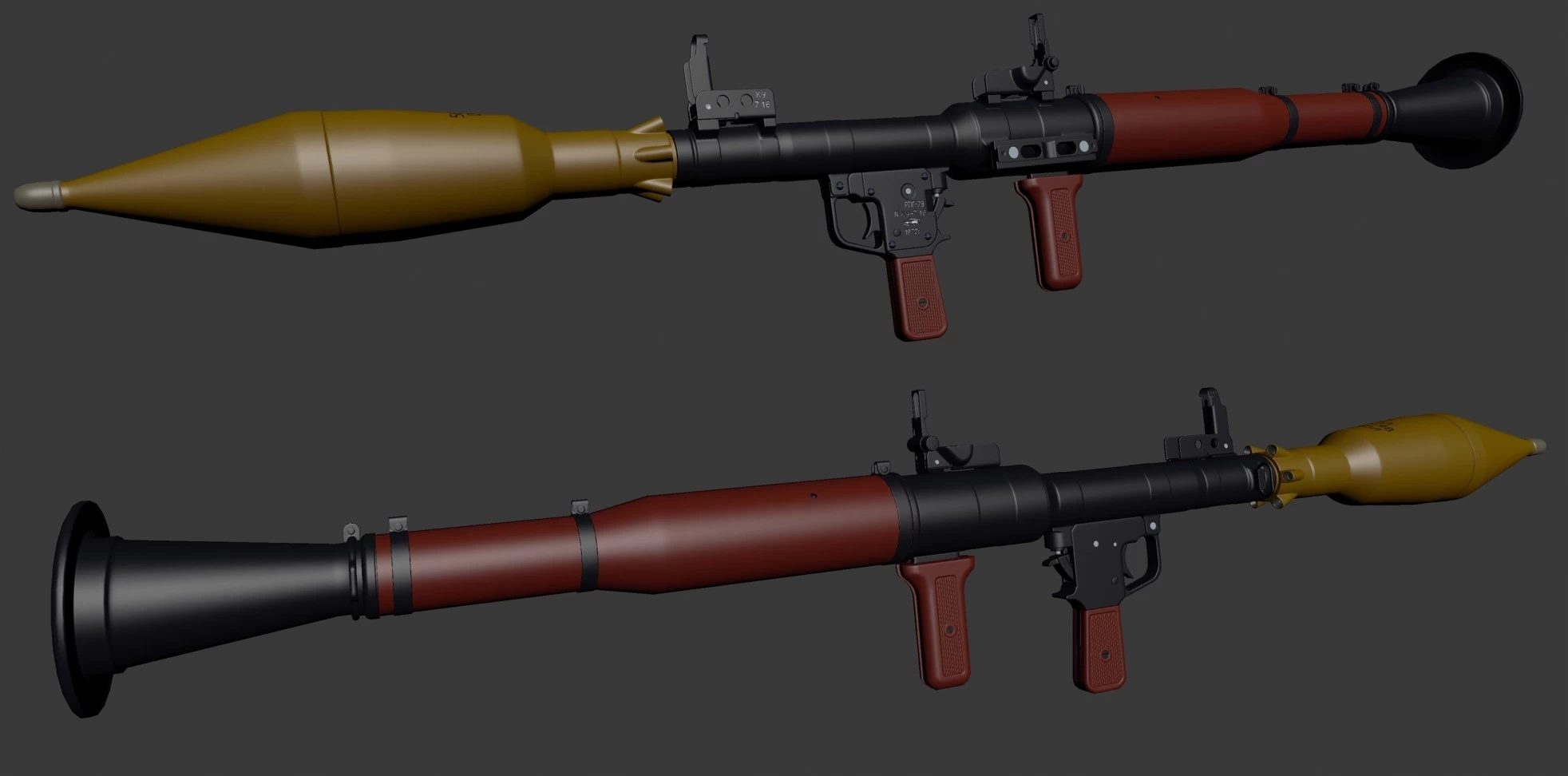 専用 ソ連/ロシア軍 RPG-7 TBG-7V／OG-7V樹脂プラモデル ①⑥