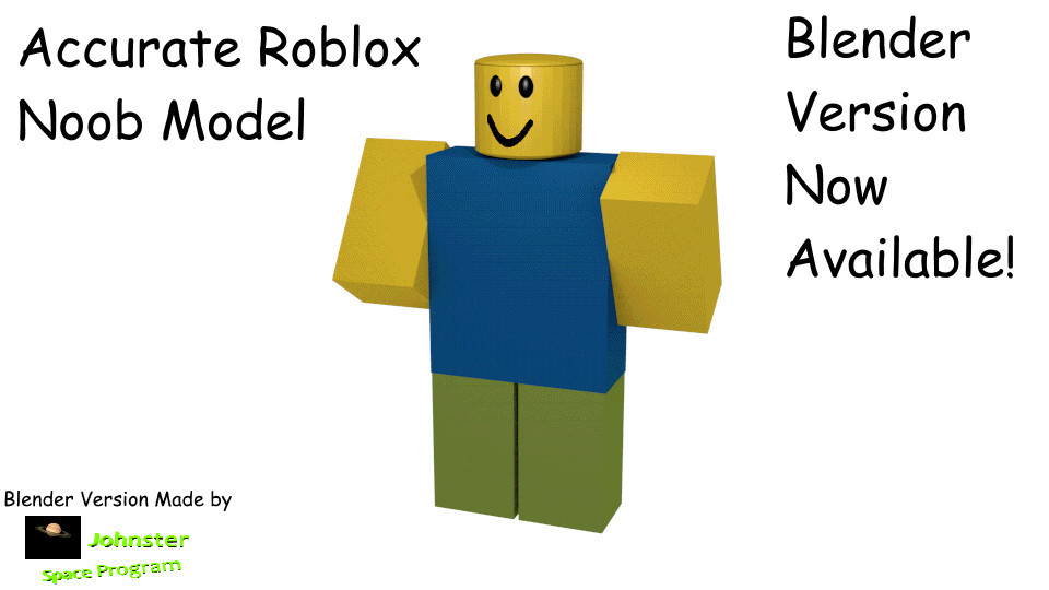 Accurate Roblox Noob Model For Anim8or 3d Models - how to create a roblox 3d model on phone
