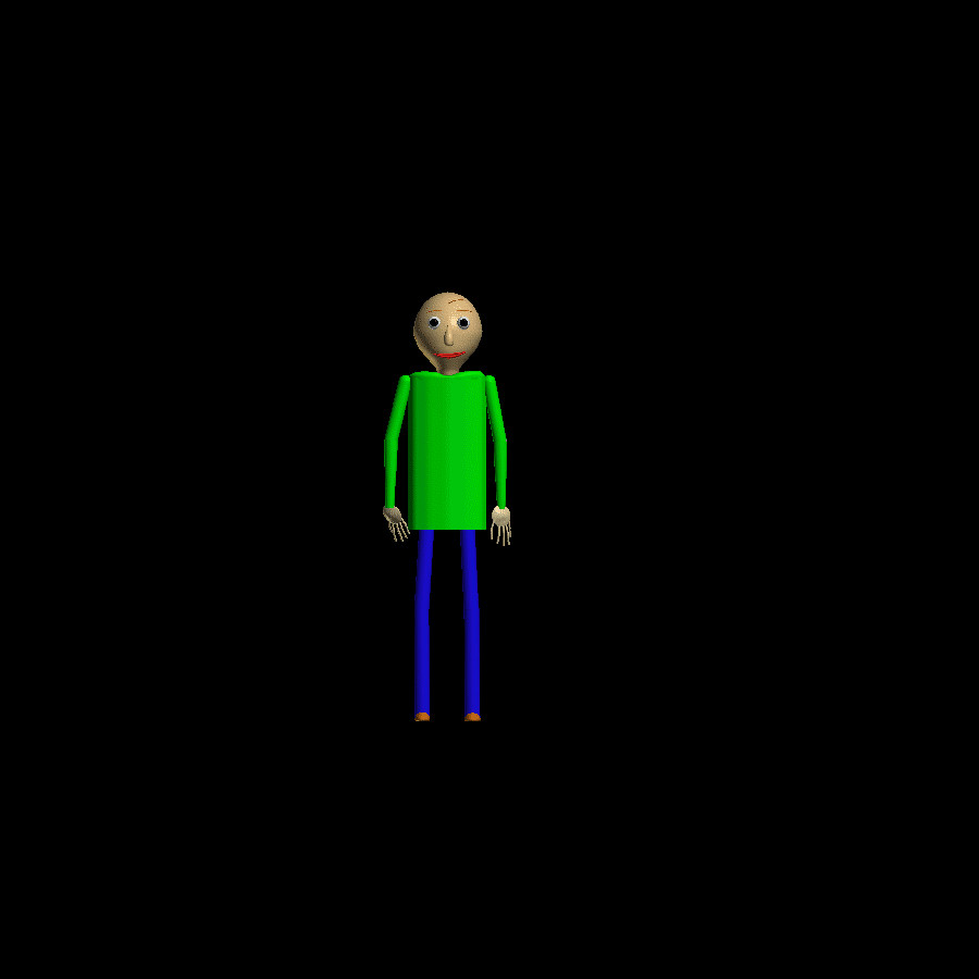 Baldi Ruler Running Side (RULER!) 87% accurate baldi model 3D Model