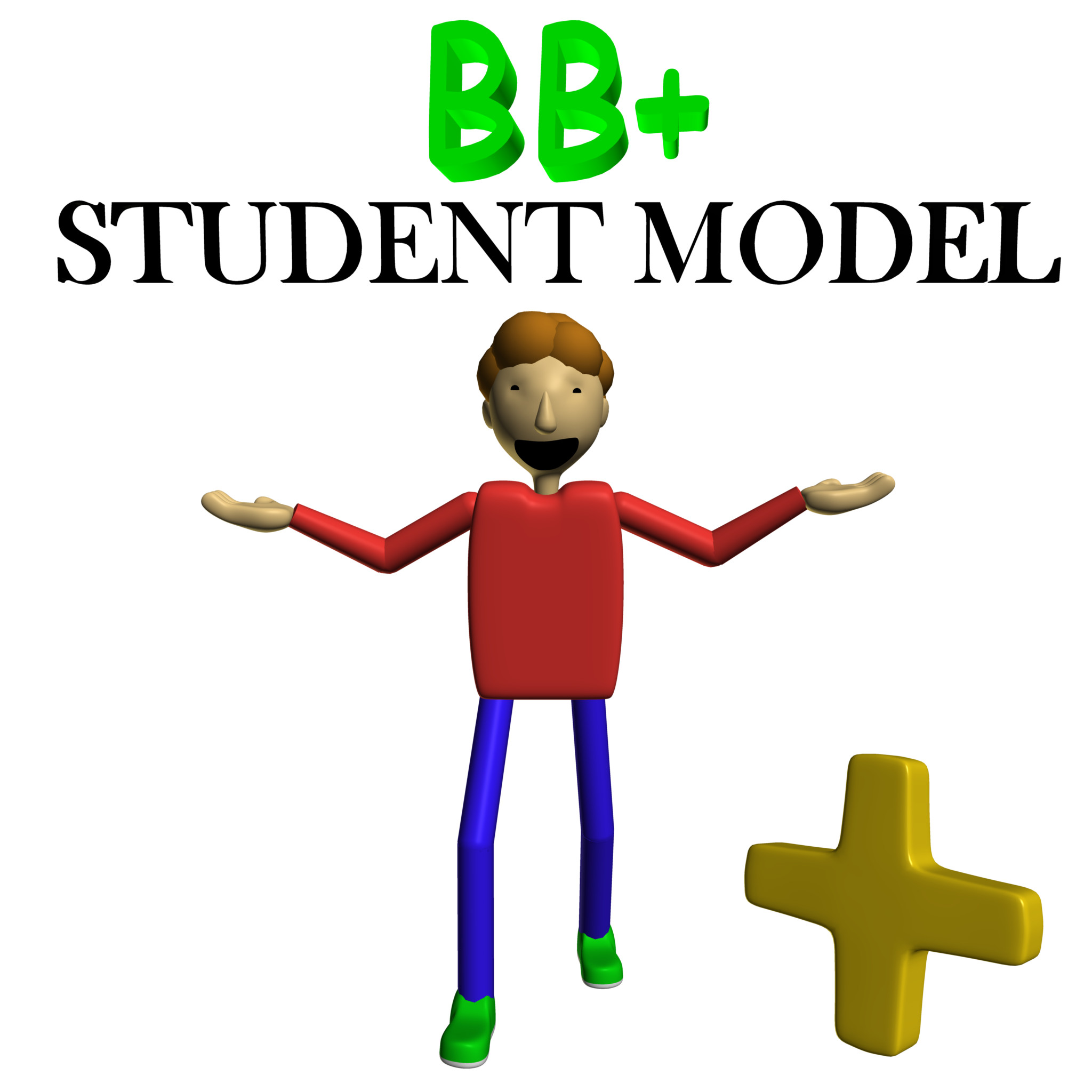 Bb Modals BB+ Student model V3! (Anim8or) 3D Model