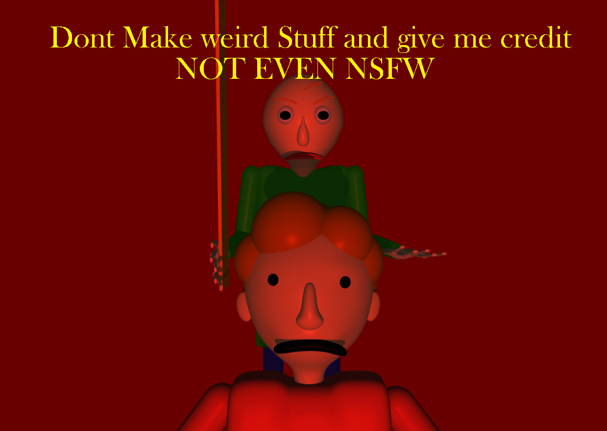 Baldi's Basics plus Student(Anim8or model) 3D Model