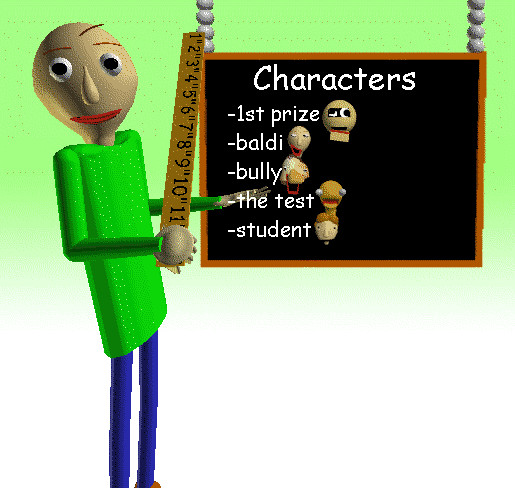 Baldi's Basics Plus Anim8or model Pack V2 3D Model