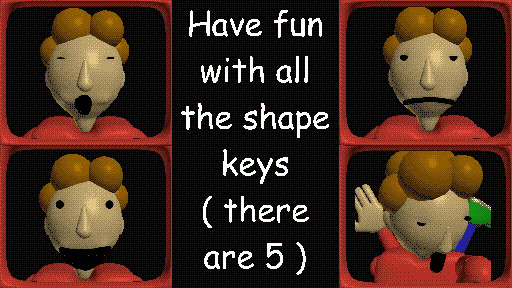 Baldi's Basics Plus Student Model (Blender) 3D Model