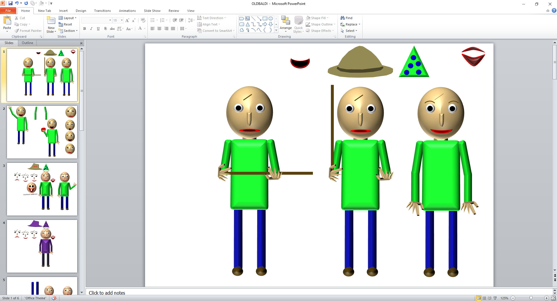 Old Baldi s Basics Powerpoint Rigs 3D Model old-baldi-s-basics-powerpoint-rigs-3d-model