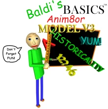Baldi's Basics plus Student(Anim8or model) 3D Model
