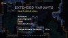 Extended Variants submenu