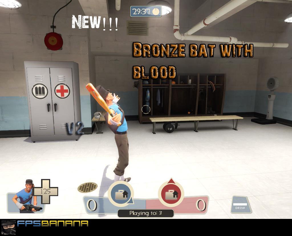 Bronze Bat With Blood
