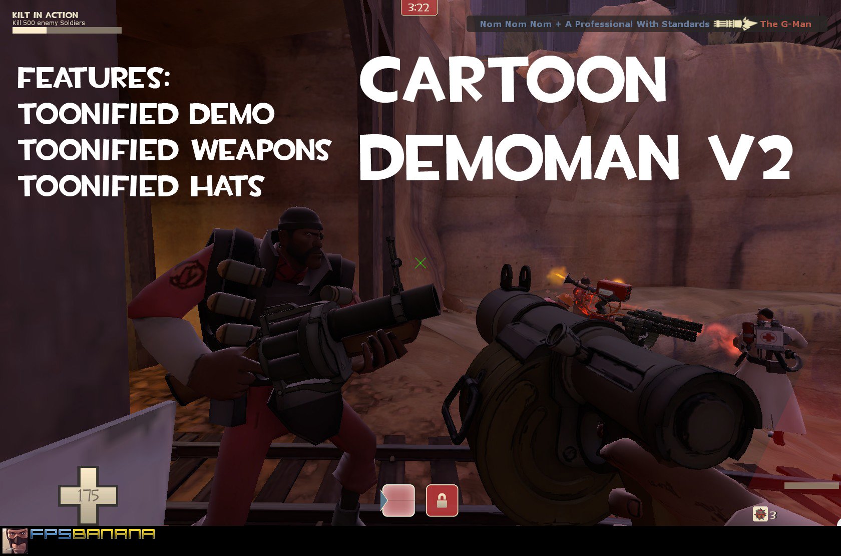 Cartoon Demoman and Demoman Items V2
