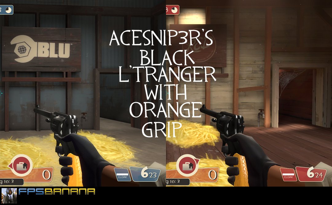 Black L'Etranger With Orange Grip