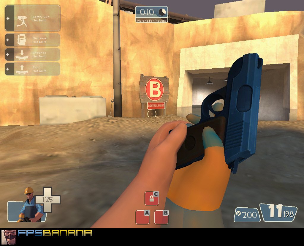 Darkened/More Blue Pistol