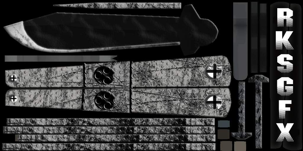 butterfly knife - Metallic,scratched and damaged