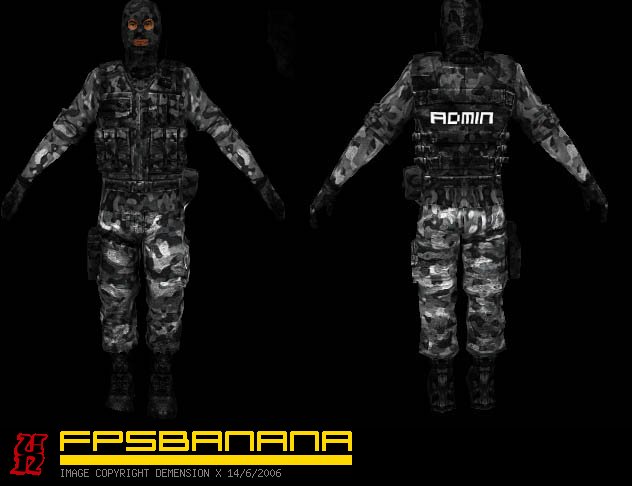 B/W Camo Admin Terror