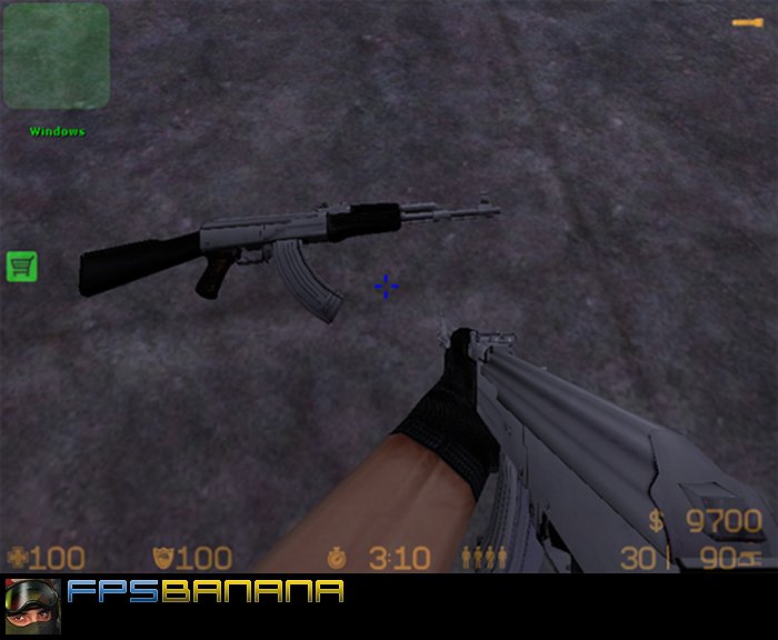 Crossfire style AK-47 silver [Counter-Strike 1.6] [Mods]