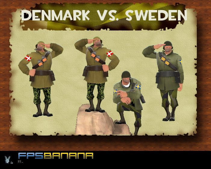 Denmark Vs. Sweden Soldiers