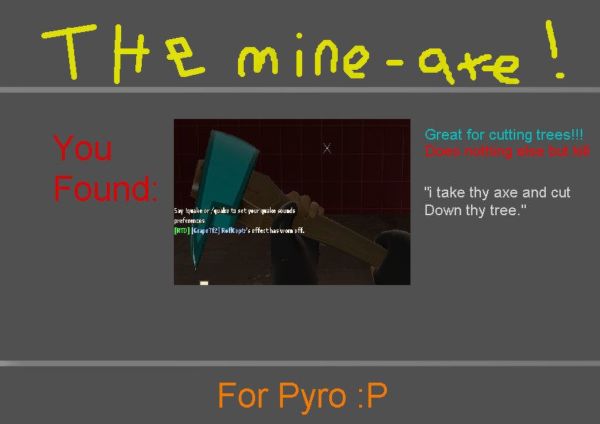 Minecraft Fire Axe