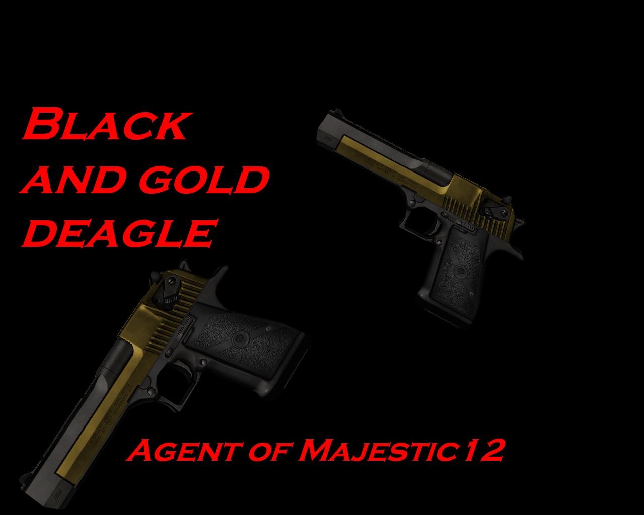 Black and gold deagle