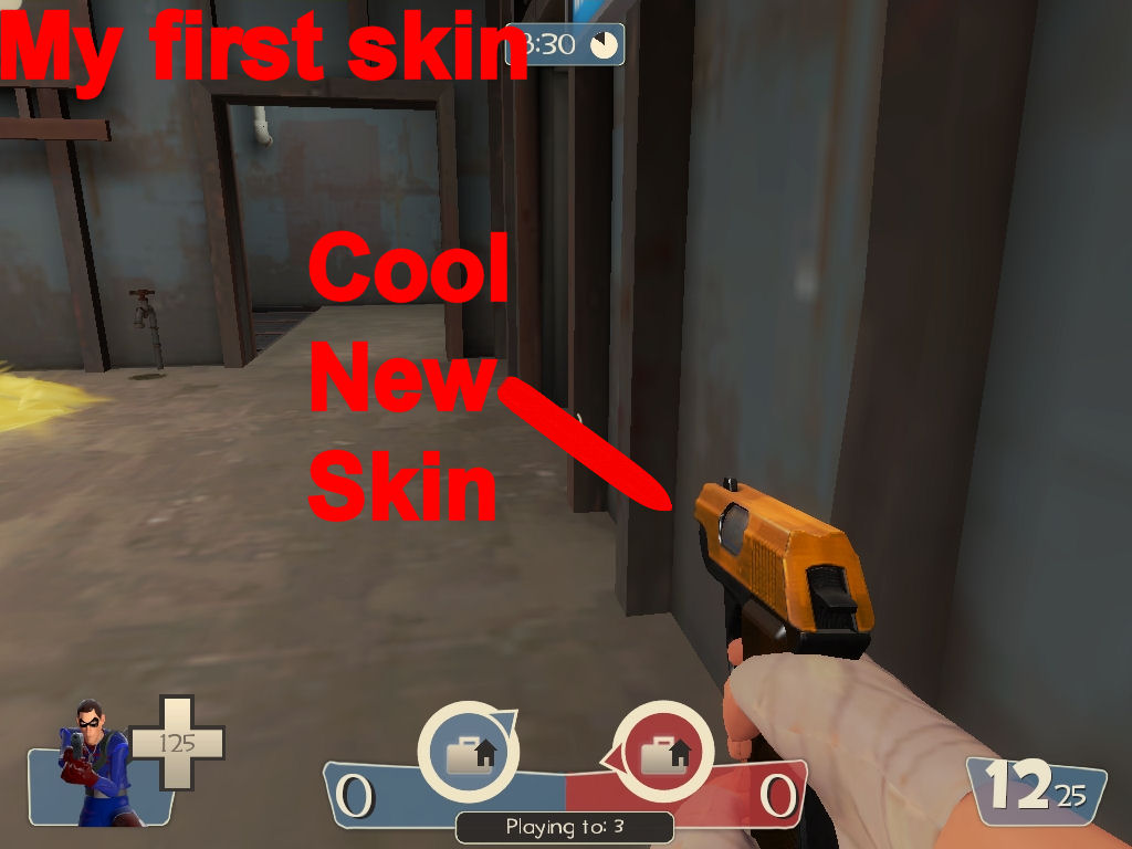 Gold and Brown Pistol
