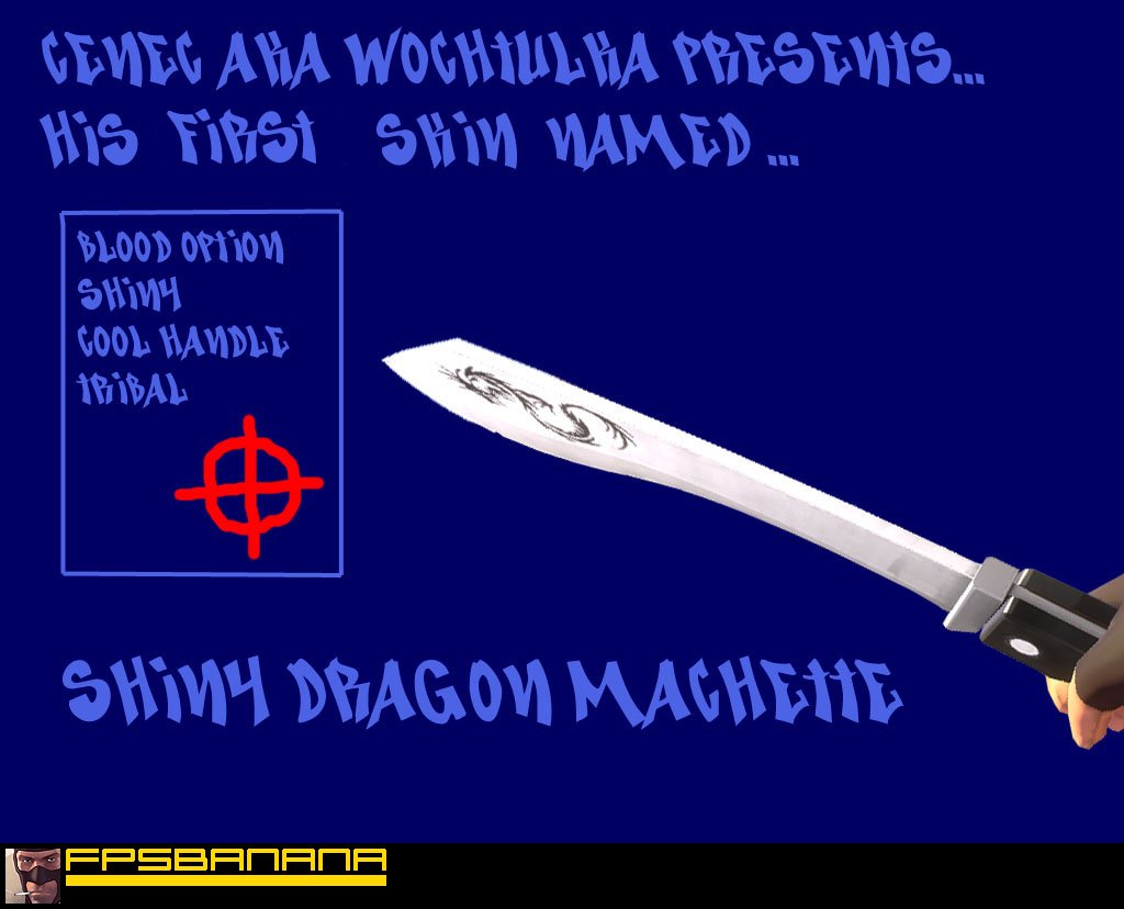 Shiny dragon machete