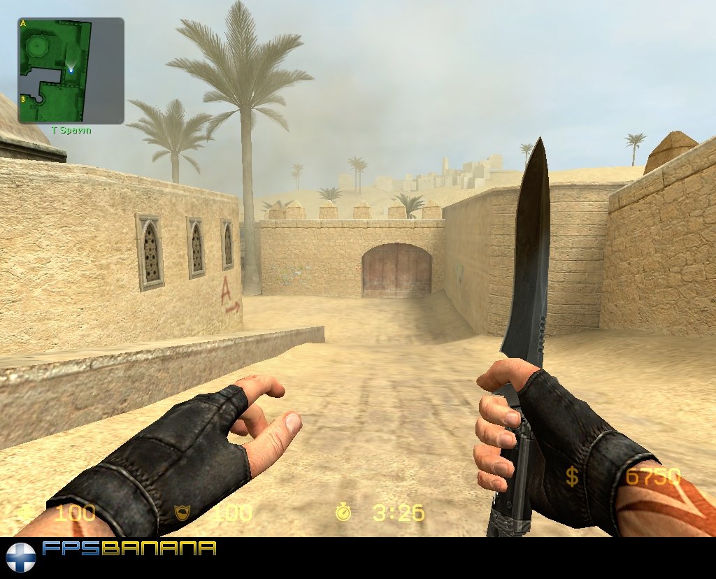 CSS Black Knife Recolor [Counter-Strike: Source] [Mods]