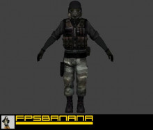 Terrorist w/gasmask and helmet