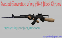 AK 47 Black Chrome Knife