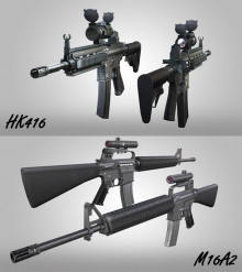 HK416&M16A2 On Kopter Animations