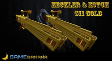 CSO Heckler & Koch G11 Gold With Crome For CS 1.6