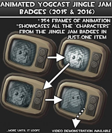 Animated Yogcast Jingle Jam Badges