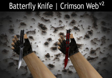 Butterfly Knife | Crimson Web, Defa