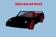 Black and Red Ferrari