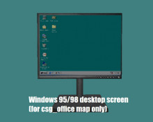 Windows 95/98 desktop screen (for csg_office map)