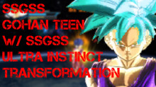 SSGSS Teen Gohan (With Ultra Instinct Blue!)