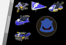 Metal Sonic Karts and Emblem