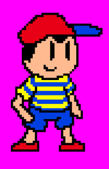 ness sprite peace sign