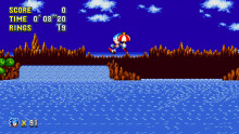 Sonic Falling With an Umbrella