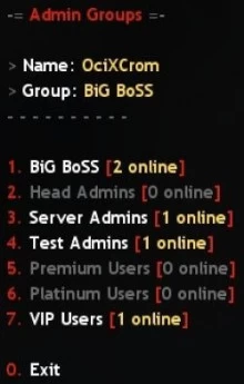 Admin Groups