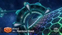 N64 Rainbow Road with hexagon tiles