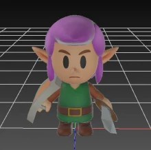 Pink Hair Link (Link To The Past Hair)