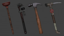 Drive Hammer, Pipe Axe, Pipe Wrench and Plunger