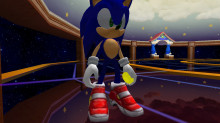 Sonic Holds the Fake Chaos Emerald