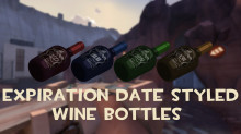 Expiration Date Styled Wine Bottles
