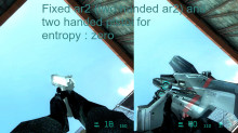 two-handed AR2 and pistol support for Entropy:Zero