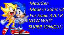 Mod Gen Modern Sonic v2 for Sonic 3 A.I.R