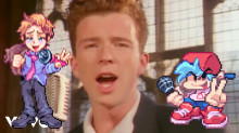 Rick Astley - Never Gonna Give You Up over Senpai