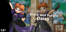 Black and Purple Daisy