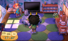 Audie the Wolf in Animal Crossing New Leaf