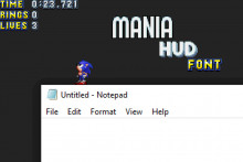 Sonic Mania HUD Font