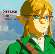 Stylish Link - Glasses, earrings, freckles